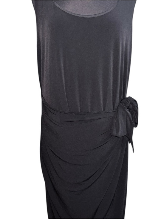 Express Black Sleeveless Midi Dress w/Side Knot Detail, P:20.5-25”, L:47” RT $78 - Picture 2 of 7